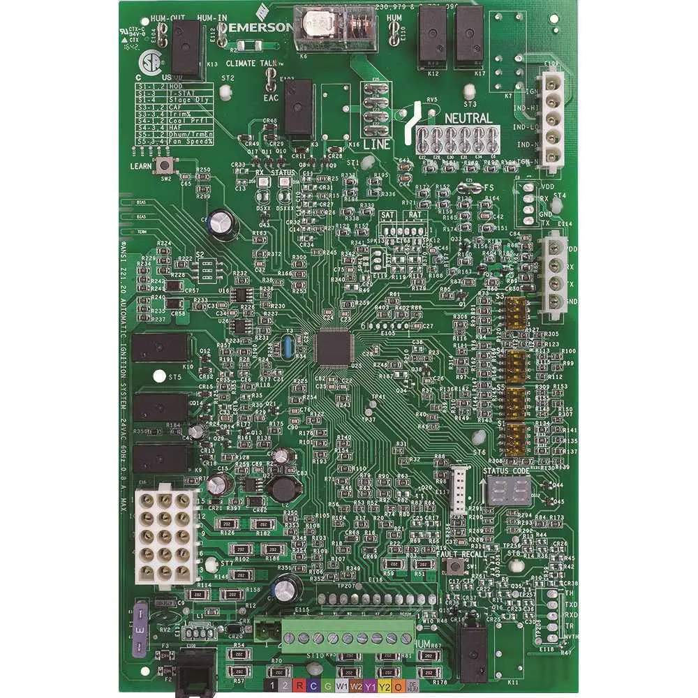 Emerson Goodman Direct Replacement Integrated Furnace Control for 120-Volt Ignitors and Variable Speed Motors 50C51-707