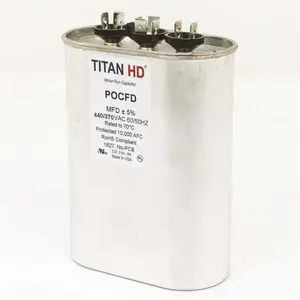 TITAN HD POCFD805A Packard Titan 80+5 MFD 440/370v Oval Run Capacitor
