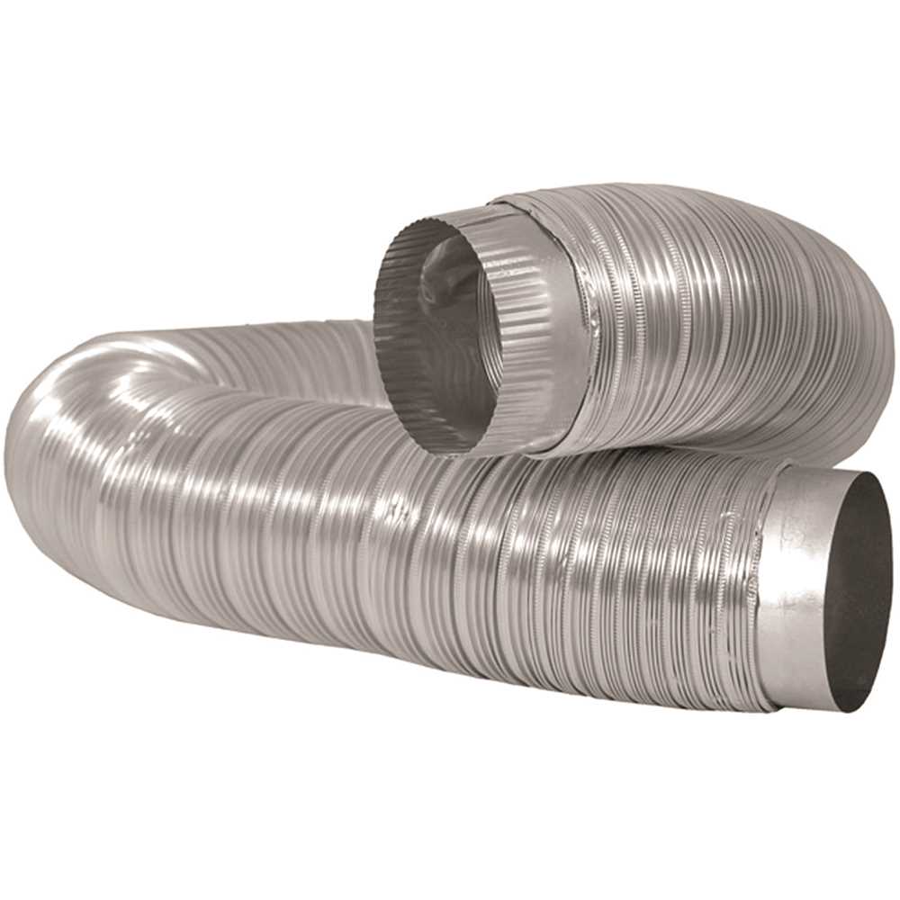Everbilt MFX46C2ULHD12 4.4 in. W x 4.4 in. H x 24.55 in. L Heavy Duty Aluminum Duct with Collars