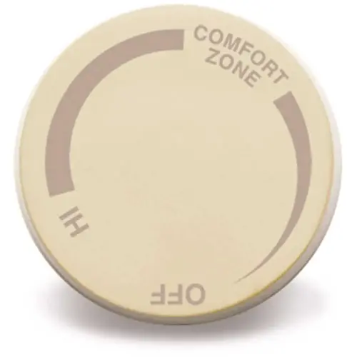 Almond Double-Pole Replacement Heater Knob Beige/Cream