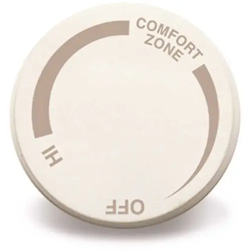 White Double Pole Baseboard Thermostat Knob