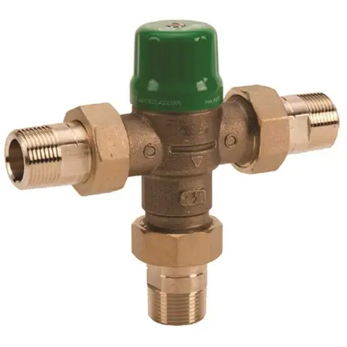 3/4 In. Union Sweat Lead-Free Mixing Valve With Gauge 3/4 In. Union Sweat Lead-Free Mixing Valve With Gauge