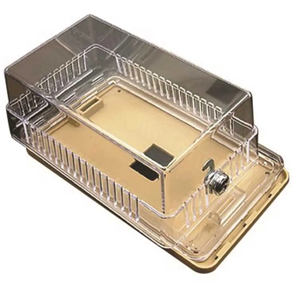 Diversitech 5-3/4 in. x 3-1/2 in. x 2-3/4 in. Thermostat Guard Clear Plastic Cover 585-TG1 Diversitech 5-3/4 in. x 3-1/2 in. x 2-3/4 in. Thermostat Guard Clear Plastic Cover 585-TG1