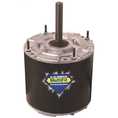 MULTIFIT CONDENSER FAN MOTOR, 5 IN., 208 / 230 VOLTS, 2.0 AMPS, 1/4 - 1/5 - 1/6 HP, 1,075 RPM Black