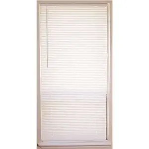 Designer's Touch 3559526 White Cordless Light Filtering Vinyl Mini Blind with 1 in. Slats 35 in. W x 64 in. L