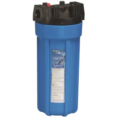 Value Water Filtration Whole House Housing H-PR-10BV-1, Accepts 10 in. Cartridge,1 in. Inlet/Outlet BLUE Value Water Filtration Whole House Housing H-PR-10BV-1, Accepts 10 in. Cartridge,1 in. Inlet/Outlet BLUE