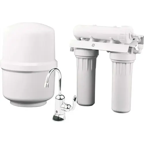 Under Sink Reverse Osmosis Water Filtration System White Filter Housing