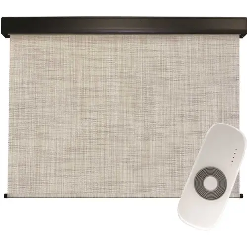 Carmel Cordless UV Blocking Motorized PVC Premium Exterior Roller Shade 48 in. W x 96 in. L