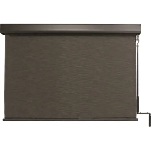 Siesta Cordless Hand Crank UV Protection PVC Premium Exterior Roller Shade 48 in. W x 96 in. L