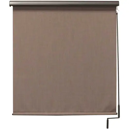 Sea Cliff Cordless UV Protection PVC Outdoor Roller Shade Pole Operated With Valance 84 in. W x 96 in. L