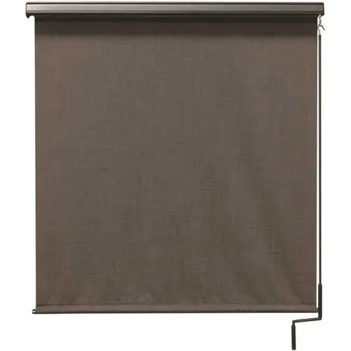 Tide Pool Cordless UV Protection PVC Outdoor Roller Shade Pole Operated With Valance 96 in. W x 96 in. L