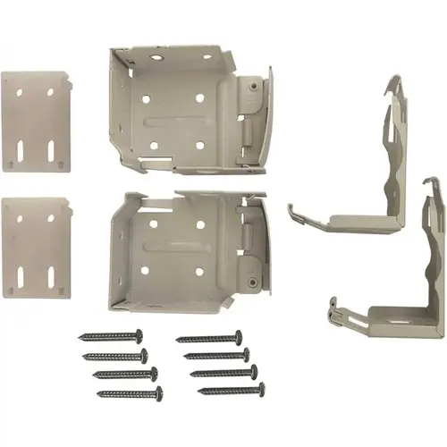 2 in. and 2.5 in. Cordless Faux Wood Side Mounting Bracket Set in White 2 in. and 2.5 in. Cordless Faux Wood Side Mounting Bracket Set in White