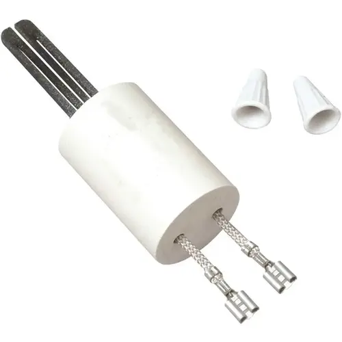 Hot Surface Ignitor With 1-3/8 in. leads, 270C Mounting Block, Cylinder Base, Insulation 200C, 1/4 in. Spade Terminals Hot Surface Ignitor With 1-3/8 in. leads, 270C Mounting Block, Cylinder Base, Insulation 200C, 1/4 in. Spade Terminals