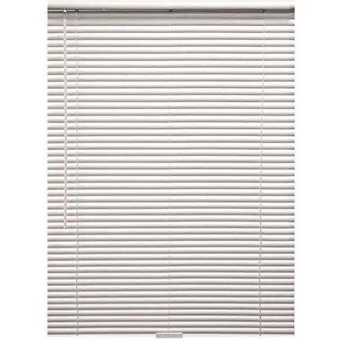 White Cordless Room Darkening Aluminum Mini Blind 1 in. Slats 95 in. W x 72 in. L