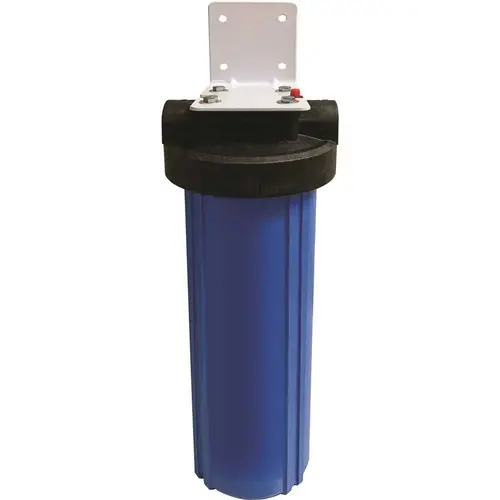 High-Flow Whole House Water Filtration System Scale Control Filtration System BLUE & WHITE High-Flow Whole House Water Filtration System Scale Control Filtration System BLUE & WHITE