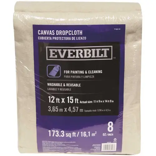12 ft. x 15 ft. 8 oz. Heavyweight Canvas Drop Cloth 12 ft. x 15 ft. 8 oz. Heavyweight Canvas Drop Cloth