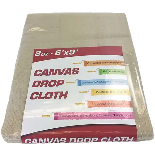 Canvas 6 ft. x 9 ft. Drop Cloth Natural Canvas 6 ft. x 9 ft. Drop Cloth Natural