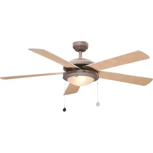 Comet 52 in. Indoor Brushed Pewter Ceiling Fan