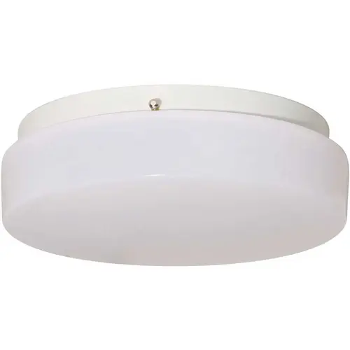 Round 11 in. White LED Flush Mount Ceiling Fixture Color/Finish Family