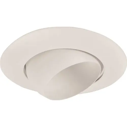 RECESSED LIGHTING 6 IN. WHITE METAL EYEBALL WITH WHITE TRIM RECESSED LIGHTING 6 IN. WHITE METAL EYEBALL WITH WHITE TRIM