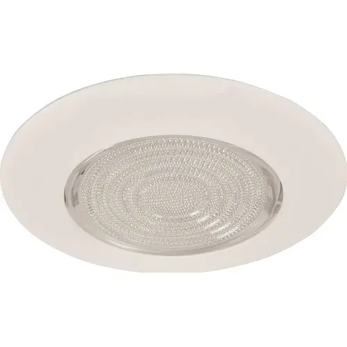 RECESSED LIGHTING 6 IN. FRESNEL CLEAR GLASS WITH WHITE METAL TRIM RING RECESSED LIGHTING 6 IN. FRESNEL CLEAR GLASS WITH WHITE METAL TRIM RING