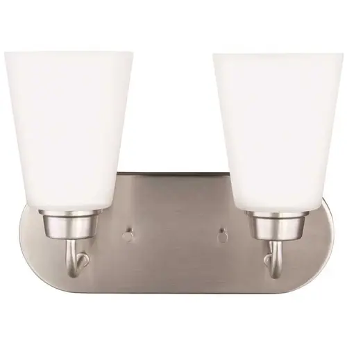 Kerrville 2-Light Brushed Nickel Vanity Light Color/Finish Family Kerrville 2-Light Brushed Nickel Vanity Light Color/Finish Family