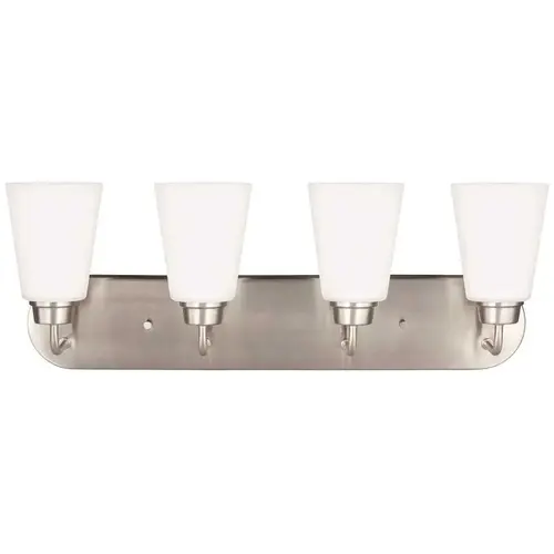 Kerrville 4-Light Brushed Nickel Vanity Light Color/Finish Family Kerrville 4-Light Brushed Nickel Vanity Light Color/Finish Family