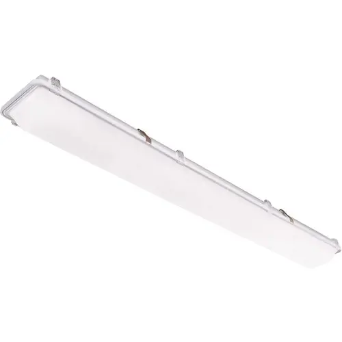 Columbia 84-Watt 8 ft. White Integrated LED Vaportight Flush Mount Light Color/Finish Family