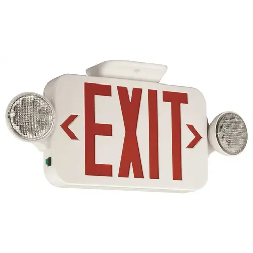 Compass CC 4-Watt Integrated LED White Combination Exit/Emergency Light with Ni-MH Battery and Remote Capacity Color/Finish Family Compass CC 4-Watt Integrated LED White Combination Exit/Emergency Light with Ni-MH Battery and Remote Capacity Color/Finish Family