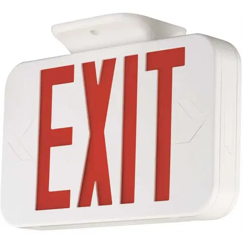 Compass CE Series 1.8-Watt White and Red Integrated LED Exit Sign with NiCad Battery Color/Finish Family Compass CE Series 1.8-Watt White and Red Integrated LED Exit Sign with NiCad Battery Color/Finish Family