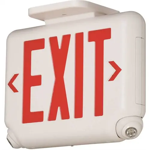 EVC Series 2.4-Watt White/Red Integrated LED Combination Emergency-Exit Sign with Self-Diagnostics Color/Finish Family EVC Series 2.4-Watt White/Red Integrated LED Combination Emergency-Exit Sign with Self-Diagnostics Color/Finish Family