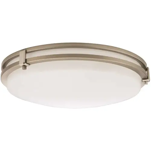 16 in. 1-Light Brushed Nickel LED Flush Mount 16 in. 1-Light Brushed Nickel LED Flush Mount