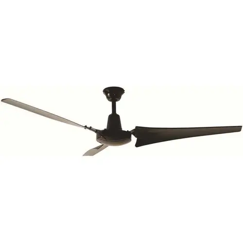 Industrial 60 in. Black Indoor Ceiling Fan with Wall Control Industrial 60 in. Black Indoor Ceiling Fan with Wall Control