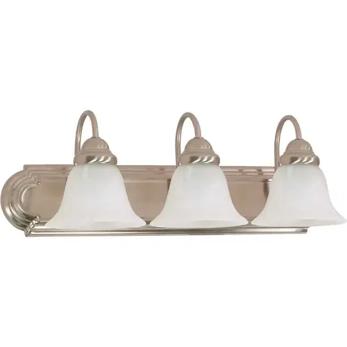 24 in. 3-Light Brushed Nickel Vanity Light Color/Finish Family 24 in. 3-Light Brushed Nickel Vanity Light Color/Finish Family