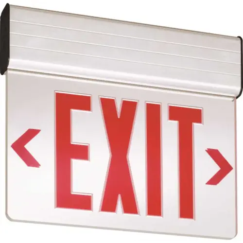 Edg Edge-Lit Integrated Led Surface Mount Exit Sign Red Color/Finish Family