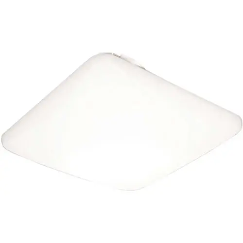 14 in. Square Low-Profile White Integrated LED Flush Mount