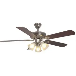 Hampton Bay AG524I-BN Glendale 52 in. Indoor Brushed Nickel Ceiling Fan with Light Kit