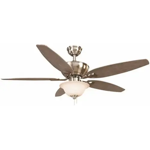 Carrolton II 52 in. LED Indoor Brushed Nickel Ceiling Fan with Light Kit