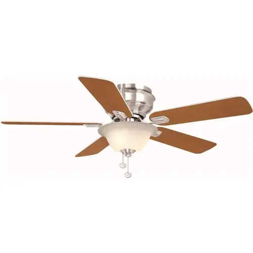 Hawkins 44 in. Indoor Brushed Nickel Ceiling Fan with Light Kit