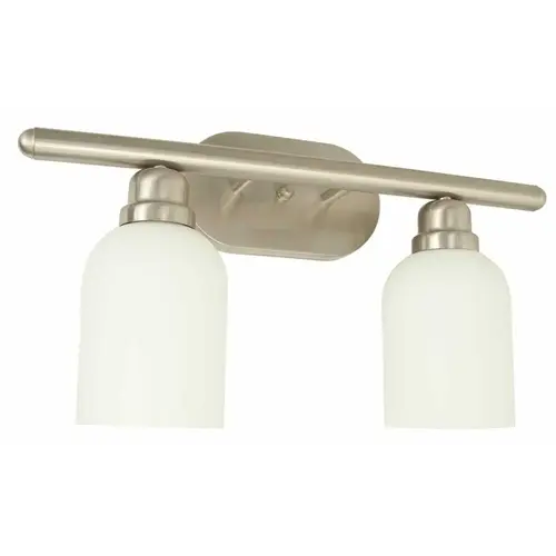 2-Light Brushed Nickel Vanity Light 2-Light Brushed Nickel Vanity Light
