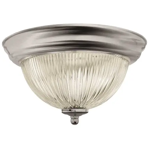 Halophane Dome 11-3/8 in. Ceiling in Fixture Brushed Nickel Uses One 60-Watt Incandescent Medium Base Lamps Halophane Dome 11-3/8 in. Ceiling in Fixture Brushed Nickel Uses One 60-Watt Incandescent Medium Base Lamps
