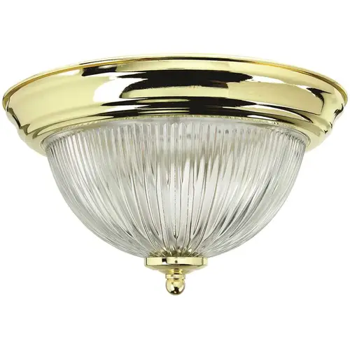 Halophane Dome 15-1/4 in. Ceiling in Fixture Polished Brass Uses Three 60-Watt Incandescent Medium Base Lamps Halophane Dome 15-1/4 in. Ceiling in Fixture Polished Brass Uses Three 60-Watt Incandescent Medium Base Lamps