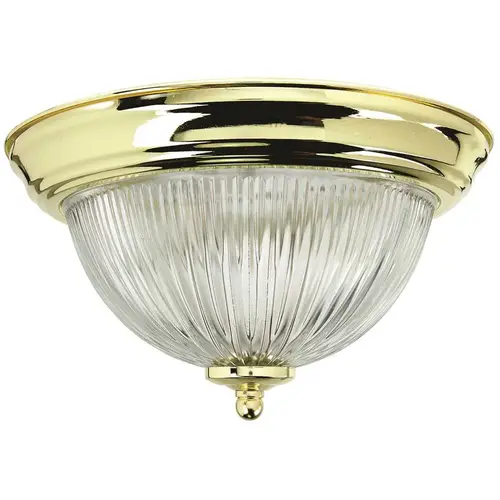 Halophane Dome 11-3/8 in. Ceiling in Fixture Polished Brass Uses One 60-Watt Incandescent Medium Base Lamps Halophane Dome 11-3/8 in. Ceiling in Fixture Polished Brass Uses One 60-Watt Incandescent Medium Base Lamps