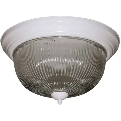 Halophane Dome 13-1/2 in. Ceiling in Fixture White Uses Two 60-Watt Incandescent Medium Base Lamps Halophane Dome 13-1/2 in. Ceiling in Fixture White Uses Two 60-Watt Incandescent Medium Base Lamps