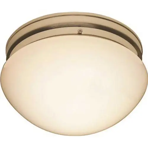 9.125 in. 2-Light Brushed Nickel Ceiling Flush Mount with White Opal Glass Color/Finish Family 9.125 in. 2-Light Brushed Nickel Ceiling Flush Mount with White Opal Glass Color/Finish Family