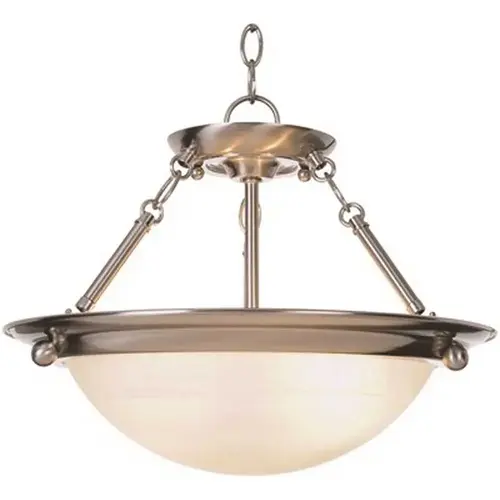 2 Lights Brushed Nickel Pendant