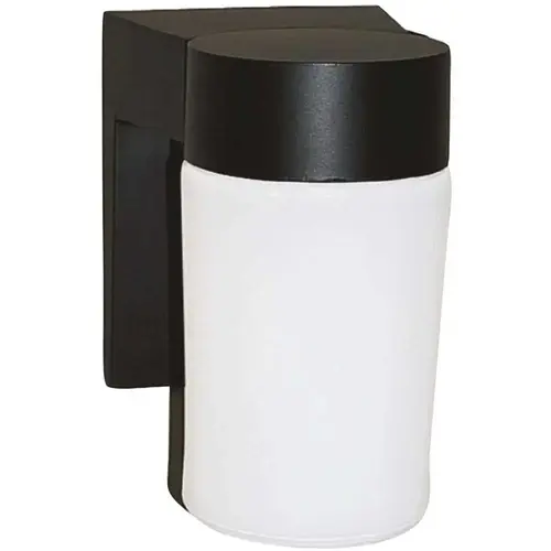 1-Light Black Outdoor Wall Mount Lantern Sconce