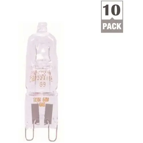 Capsylite Halogen Lamp T12 40-Watt 120-Volts G9 Bipin Clear Tungsten Single End - pack of 10 Capsylite Halogen Lamp T12 40-Watt 120-Volts G9 Bipin Clear Tungsten Single End - pack of 10