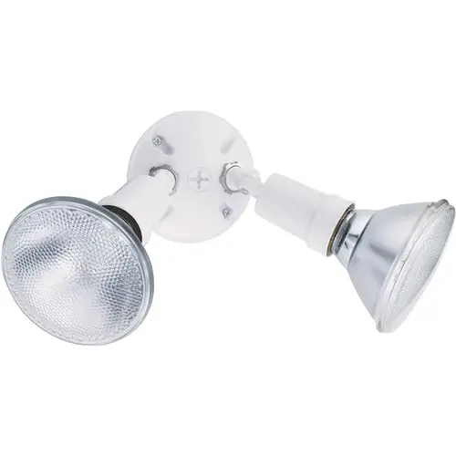 2-Lamp Outdoor White Flood Light