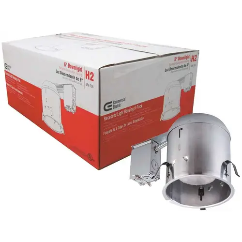 6 in. Aluminum Remodel IC Recessed Can Light Housing 6 in. Aluminum Remodel IC Recessed Can Light Housing